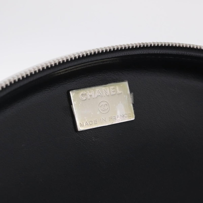 Chanel Coco Neige Zip Around Sunglasses Case With Chain Printed Leather White