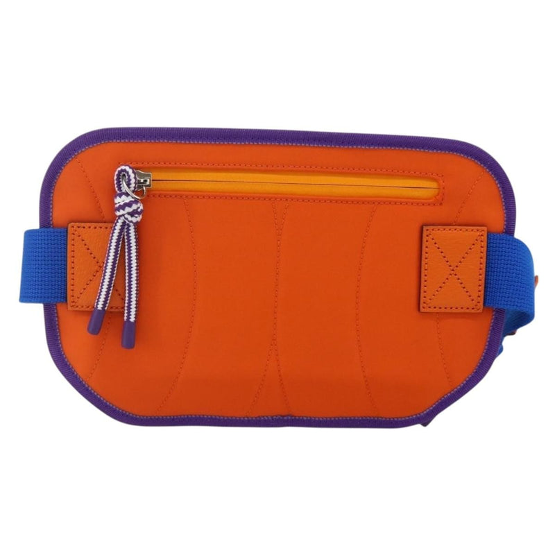Gucci Panelled Front Pocket Belt Gg Jacquard Nylon And Rubber Purple Bag