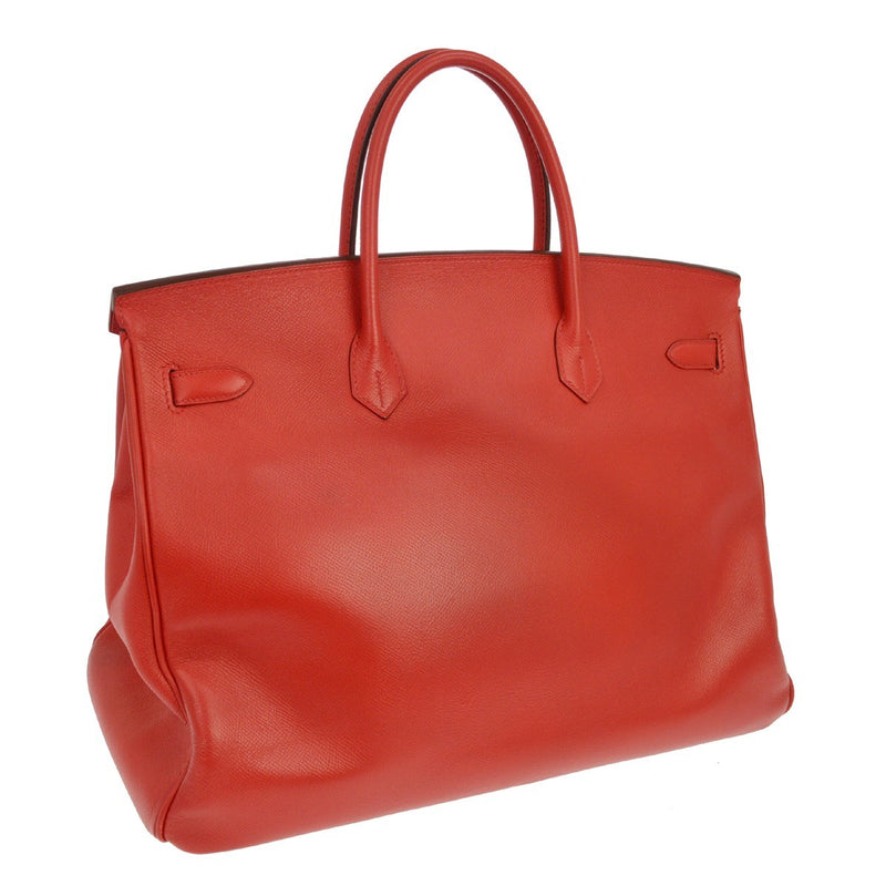Hermes Birkin Red Epsom With Gold Hardware Leather Bag