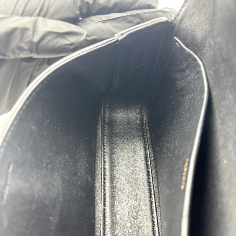Celine Triomphe East-West Smooth Calfskin Black Leather Bag