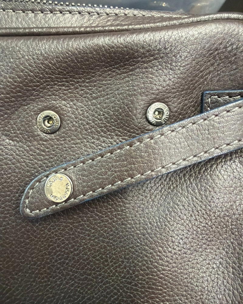 Louis Vuitton Laptop Sleeve Leather Brown Bag