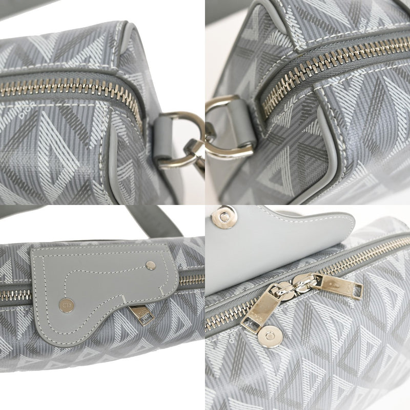 Christian Dior Lingot Messenger Cd Diamond Coated Canvas Gray