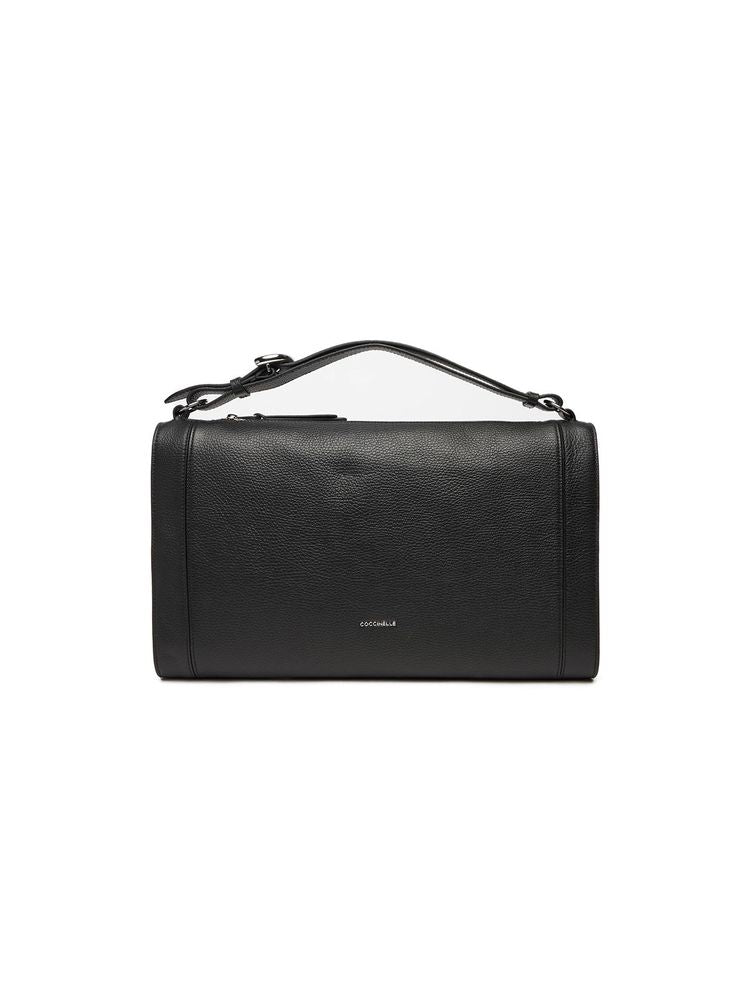 Coccinelle Elinor Shoulder Bag — Black Cowhide
