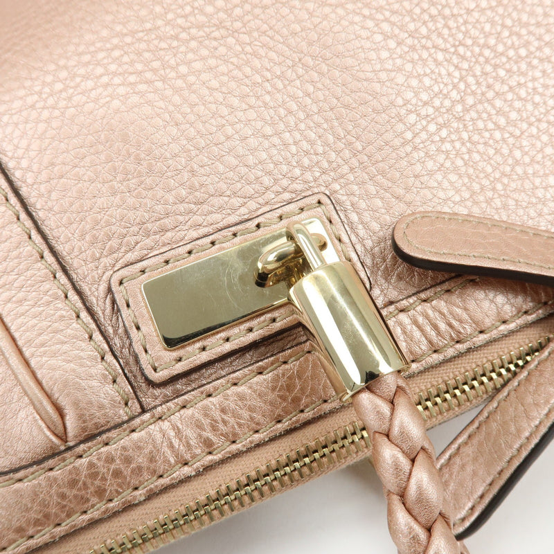 Gucci Bella Convertible Top Handle Leather Pink Bag