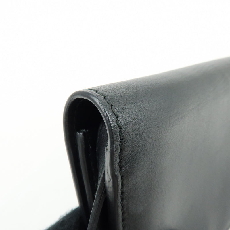 Gucci Interlocking Wallet On Chain Leather Black Bag