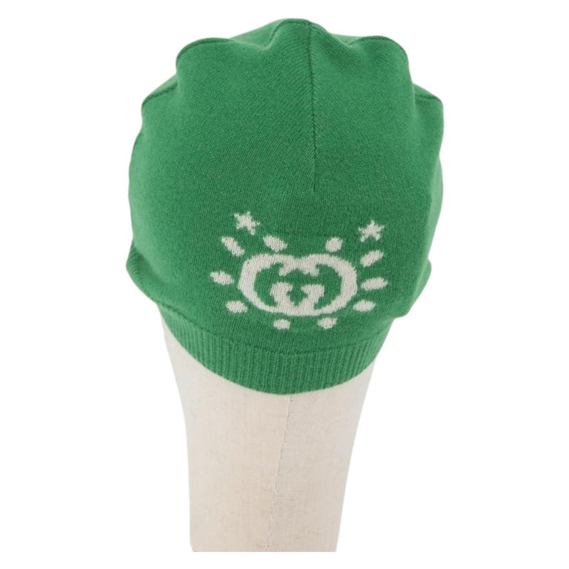 Gucci Beanie Alien Intarsia Green Canvas Accessory