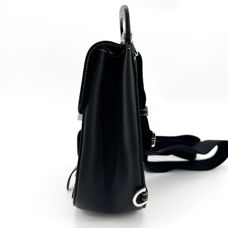 Christian Dior Saddle Leather Black Calfskin Bag