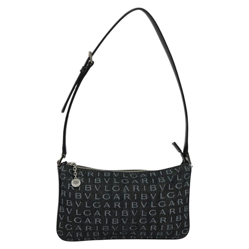 Bvlgari Logomania Canvas Black Bag