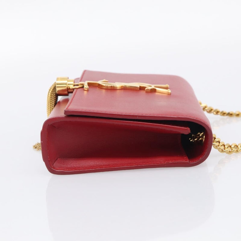 Saint Laurent Classic Monogram Leather Red Bag