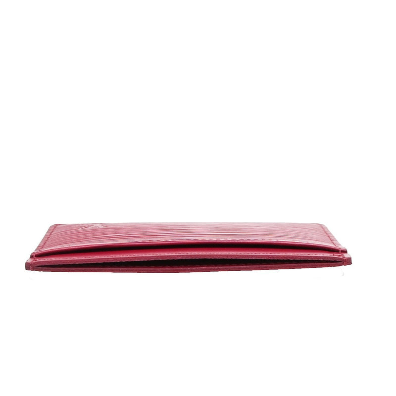 Louis Vuitton Porte Cartes Simple Card Holder Epi Leather Red Accessory