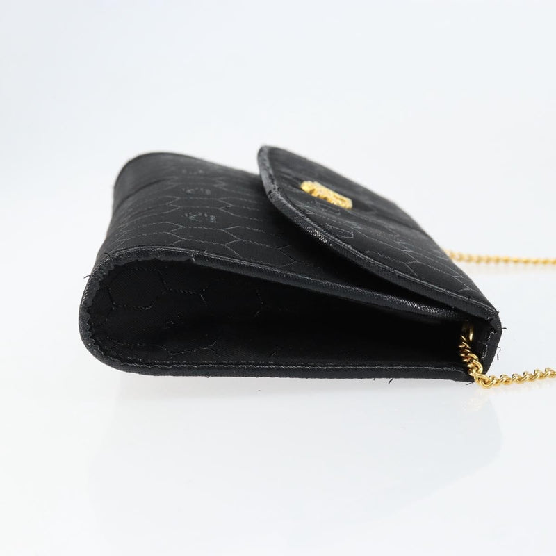 Christian Dior Vintage Honeycomb Canvas Black Bag