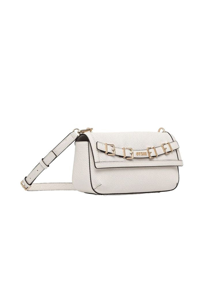 Guess Polyurethane Shoulder Bag — White