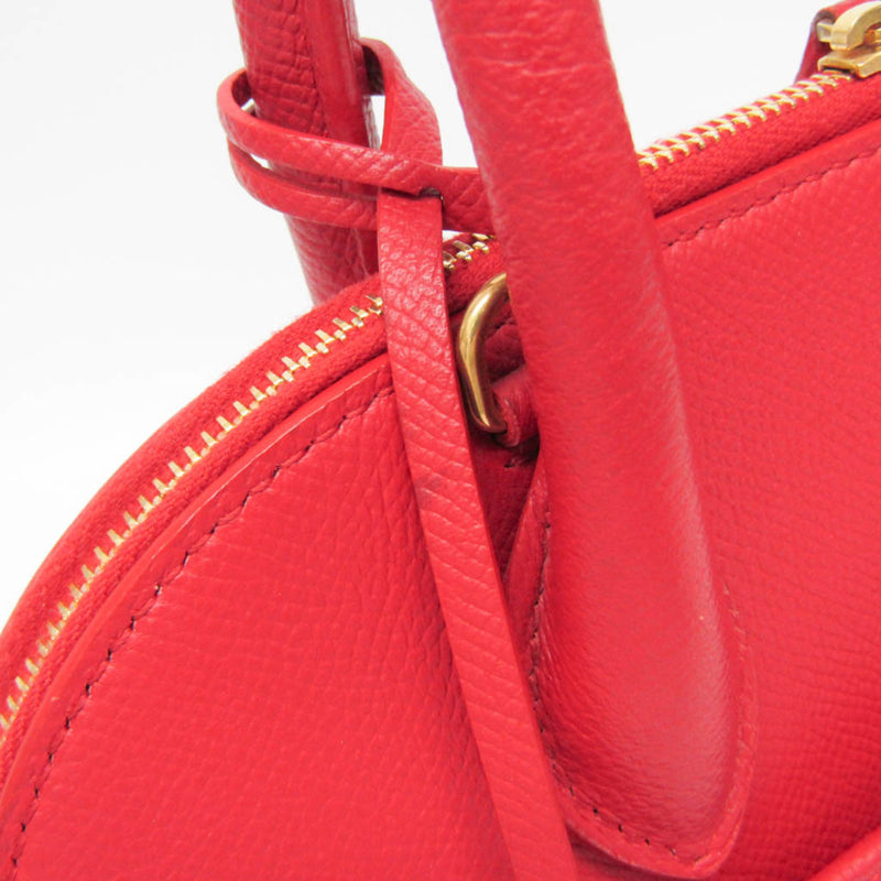 Balenciaga Logo Ville Leather Red Bag