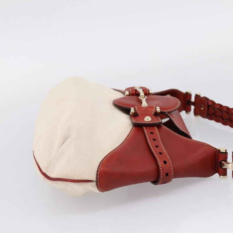 Gucci Horsebit Gg Canvas And Leather Beige Bag