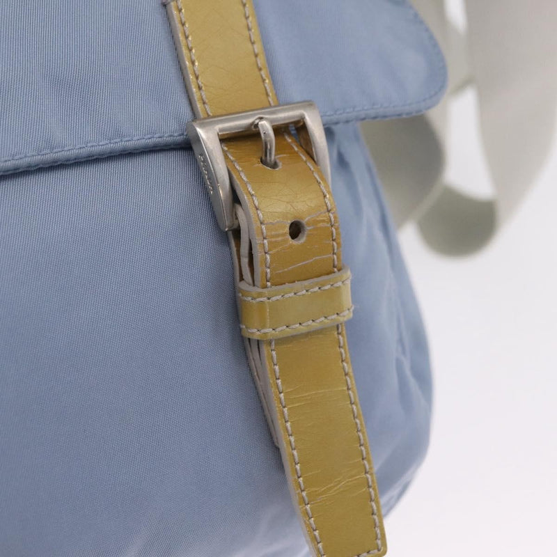Prada Double Buckle Flap Messenger Re-Nylon Blue
