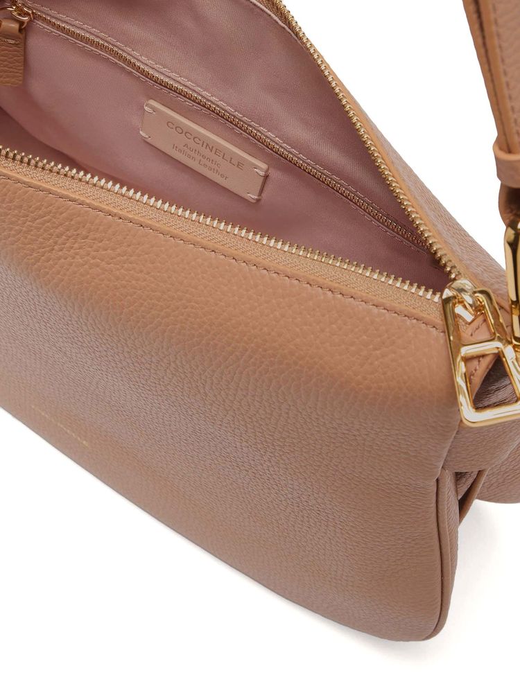 Coccinelle Magie Shoulder Bag — Beige Cowhide