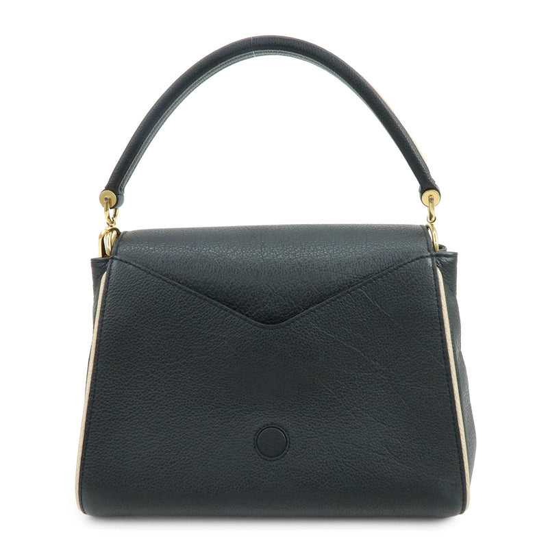 Louis Vuitton Double V Calfskin With Monogram Canvas Black Leather Bag
