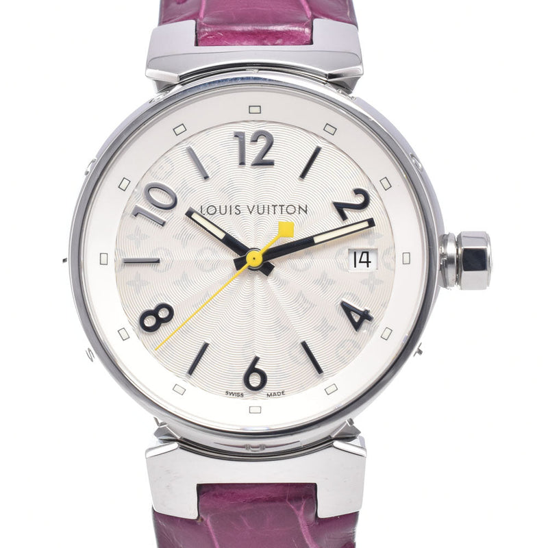 Louis Vuitton Tambour Quartz Stainless Steel And Monogram Vernis Watches