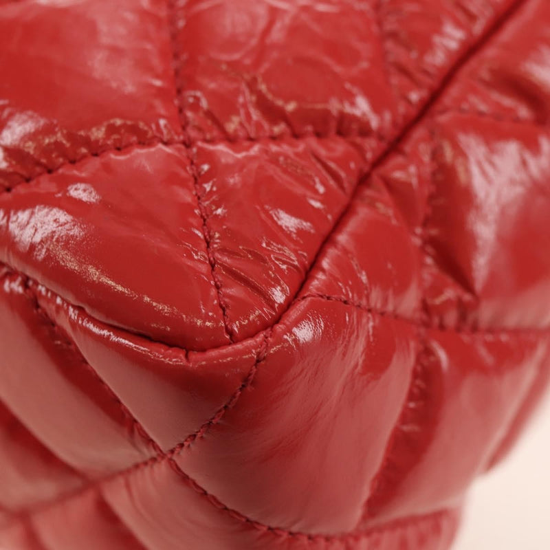 Chanel Wavy Cc Hobo Quilted Crumpled Calfskin Pink Patent_leather