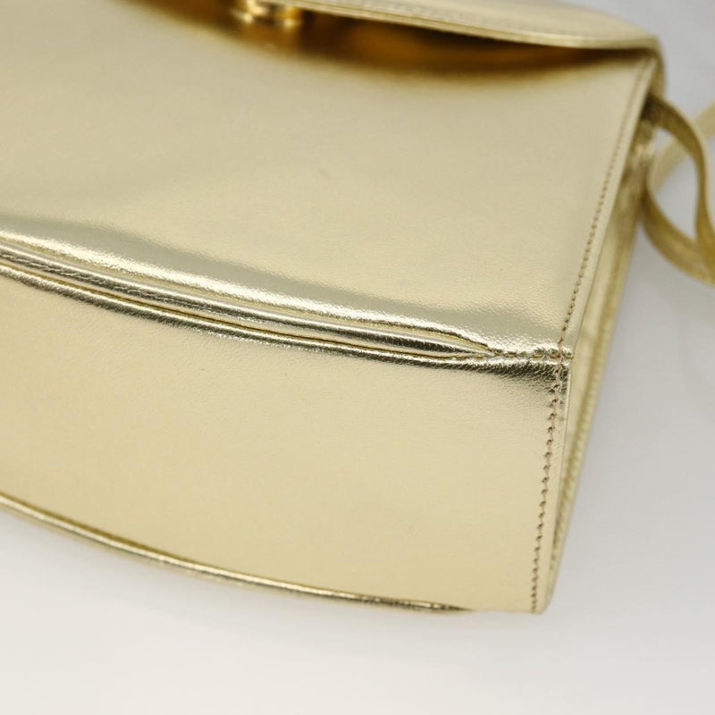 Salvatore Ferragamo Shoulder Leather Gold Bag