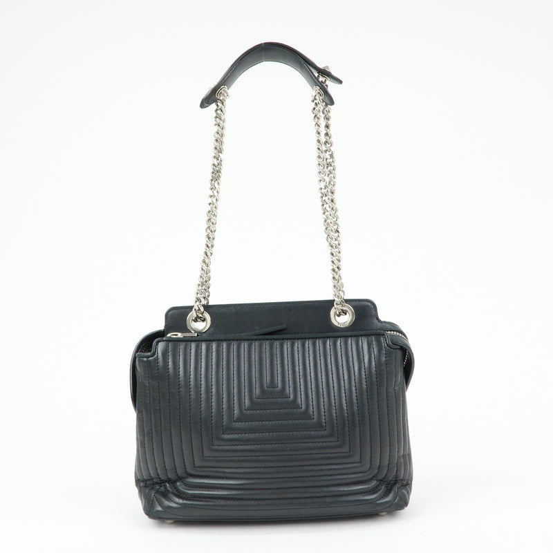 Fendi Dotcom Click Quilted Leather Black Bag
