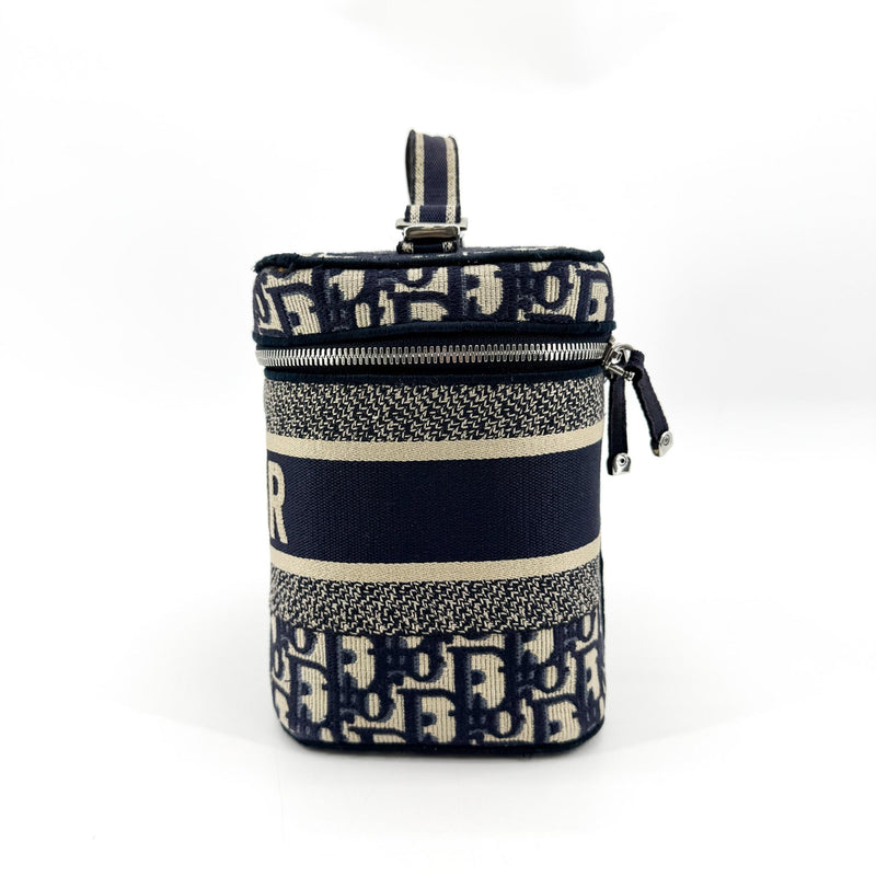 Christian Dior Diortravel Vanity Case Oblique Canvas Beige Bag