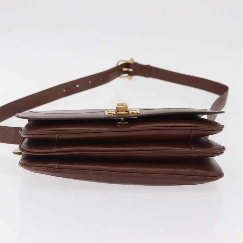 Celine Triomphe Leather Brown Bag