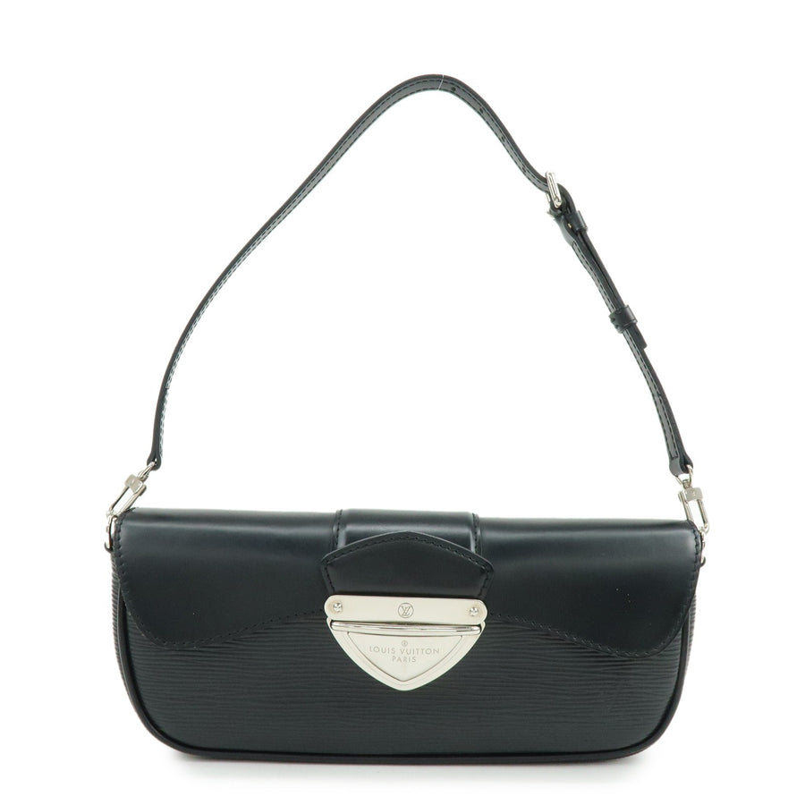 Louis Vuitton Montaigne Clutch Epi Leather Black