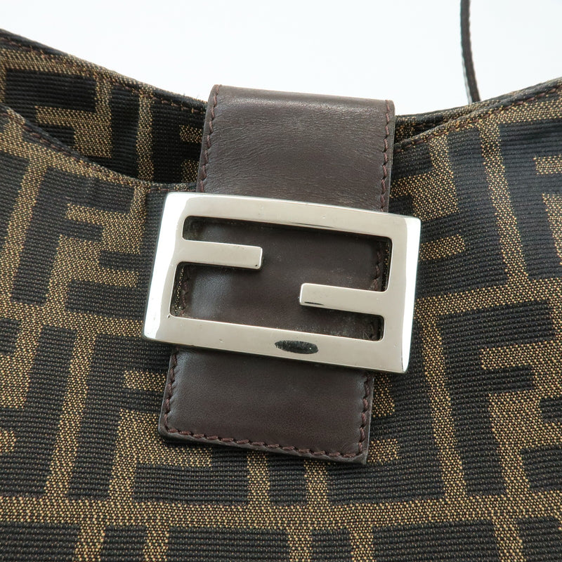 Fendi Flap Hobo Zucca Canvas Brown