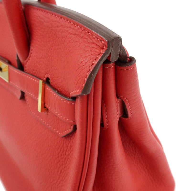 Hermes Birkin Red Togo With Gold Hardware Leather Bag