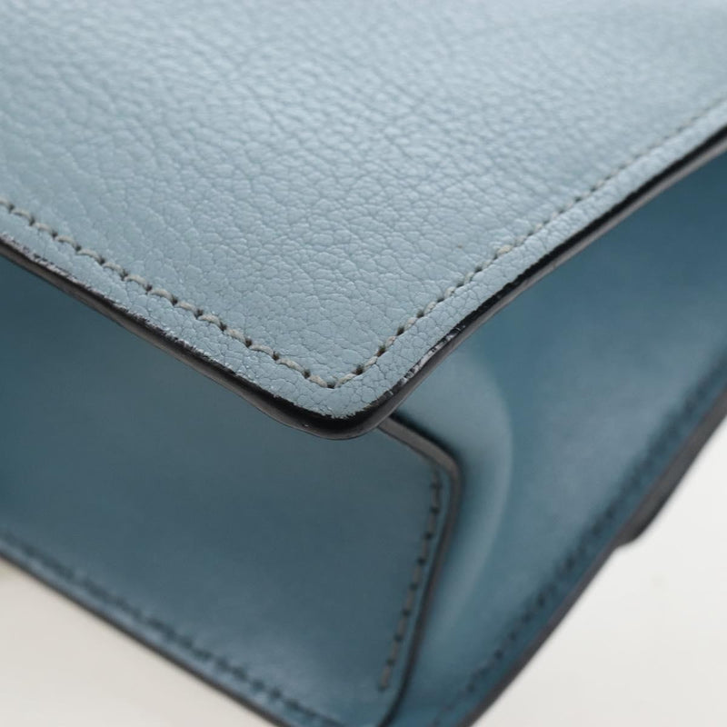 Miu Miu Madras Crystal Buckle Leather Blue Bag