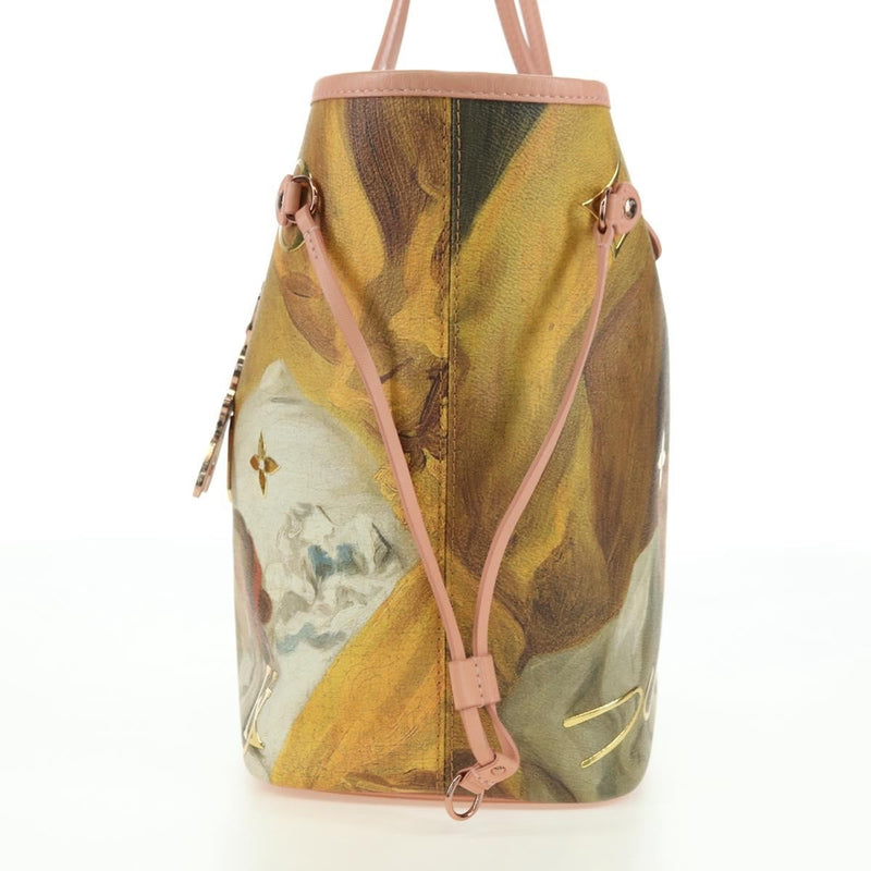 Louis Vuitton Neverfull Nm Limited Edition Jeff Koons Fragonard Print Canvas Pink Bag