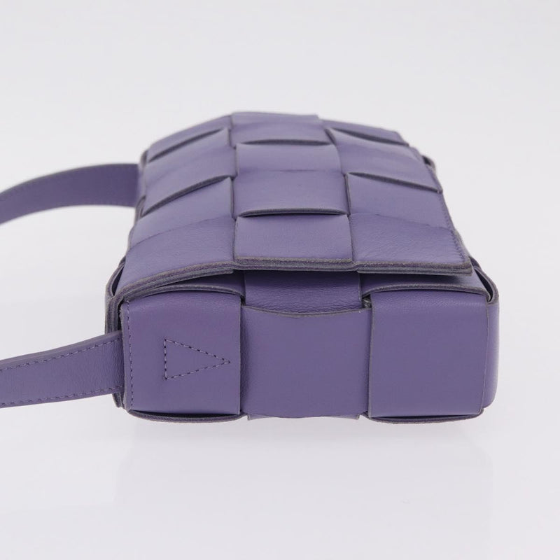 Bottega Veneta Cassette Maxi Intrecciato Leather Purple Bag