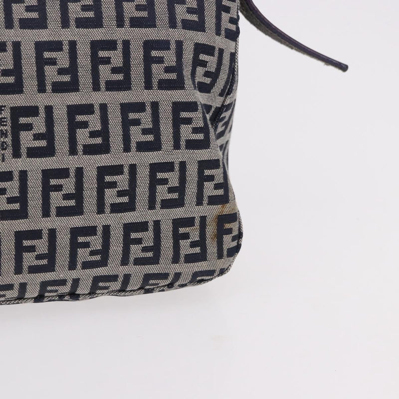 Fendi Baguette Zucchino Canvas Navy Bag