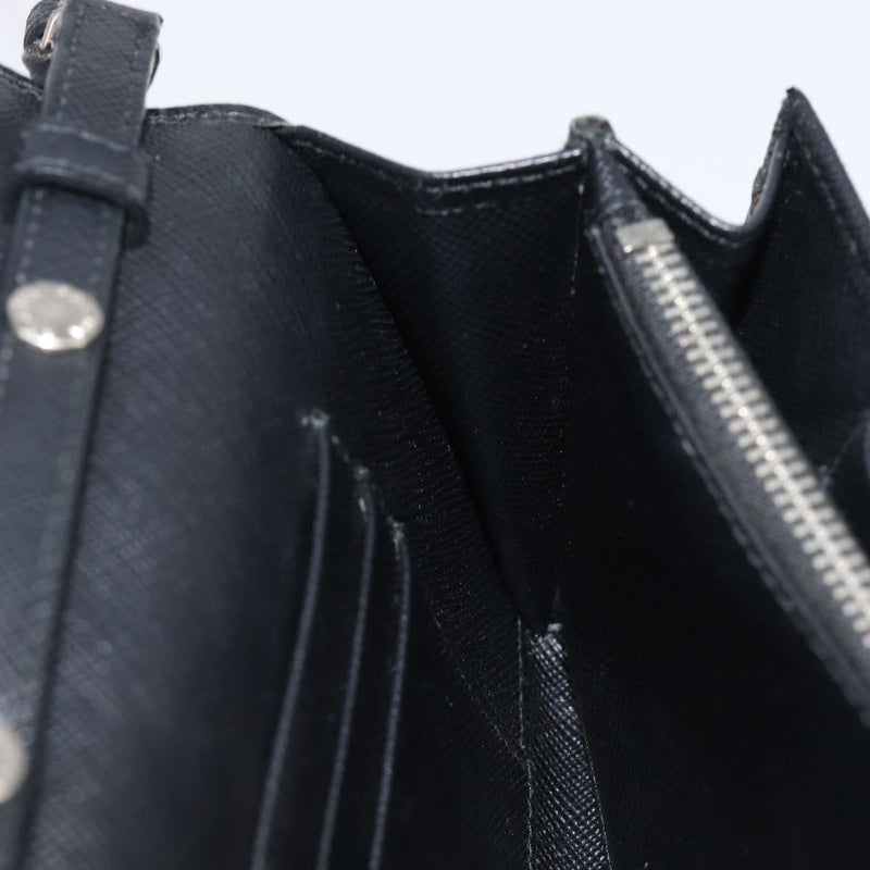 Prada Flap Studded Saffiano Leather Black Bag