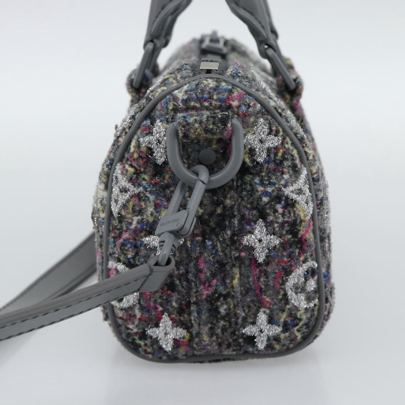 Louis Vuitton Keepall Bandouliere Lv Felt Gray Canvas Bag