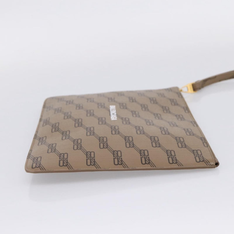 Balenciaga Signature Pouch Monogram Pvc Leather Beige