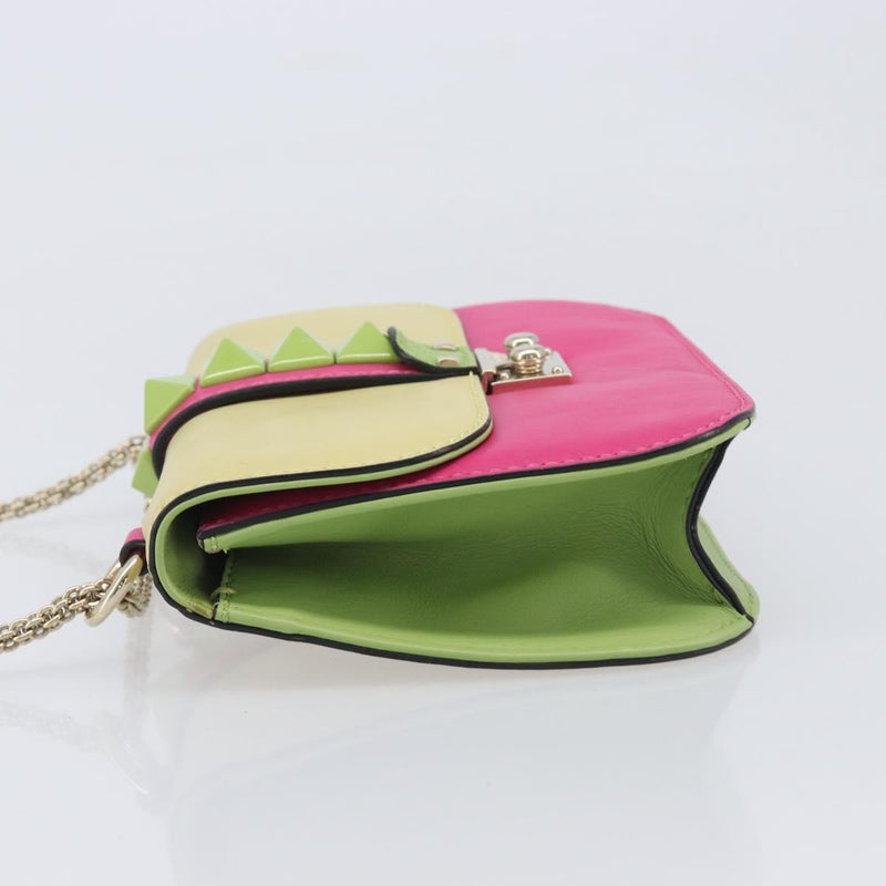Valentino Garavani Glam Lock Covered Studs Leather Multicolour Bag