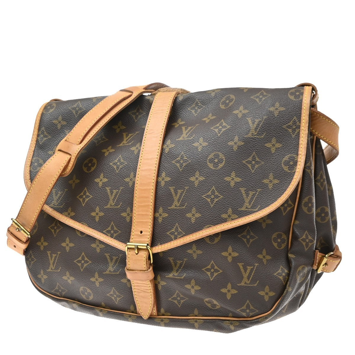 Louis Vuitton Saumur Monogram Canvas Brown Bag