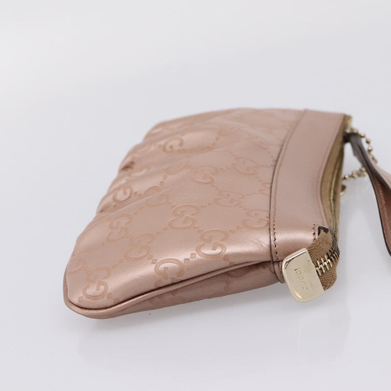 Gucci Heart Wristlet Guccissima Leather Pink Bag