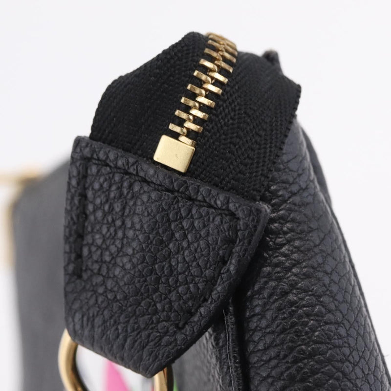 Louis Vuitton Pochette Accessoires Monogram Empreinte Leather Black Bag