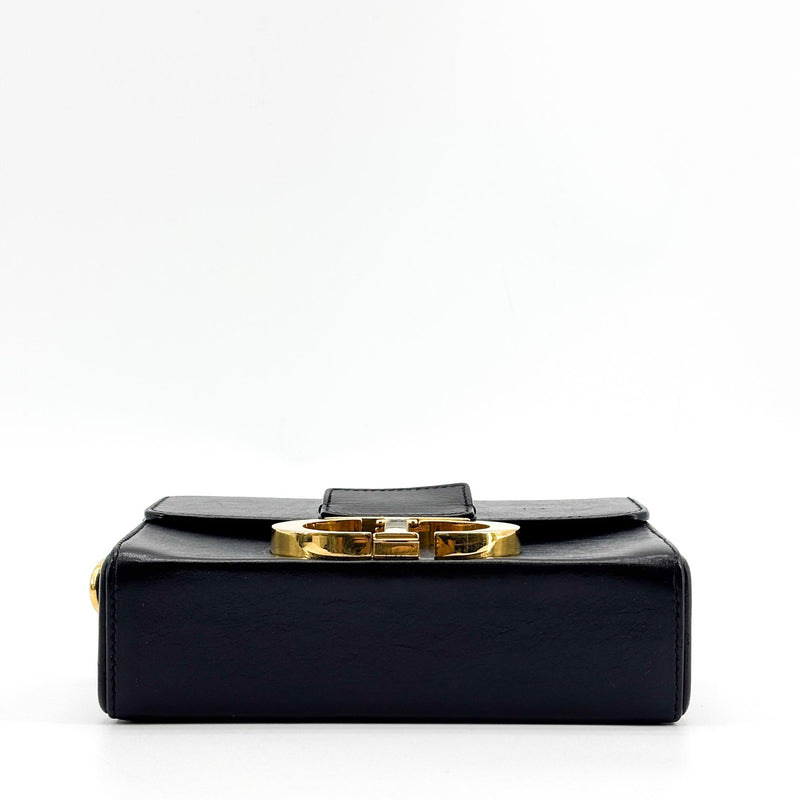 Christian Dior 30 Montaigne Box Leather Black Calfskin Bag