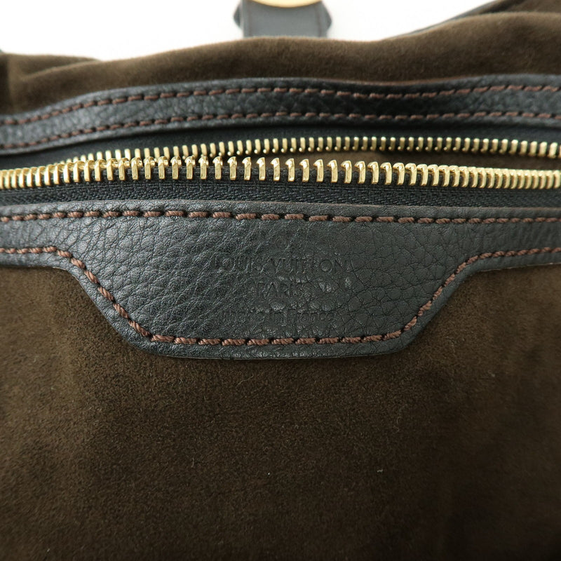 Louis Vuitton L Hobo Mahina Leather Black
