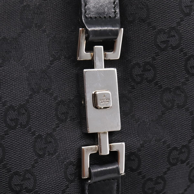 Gucci Jackie O Hobo Gg Canvas With Leather Black
