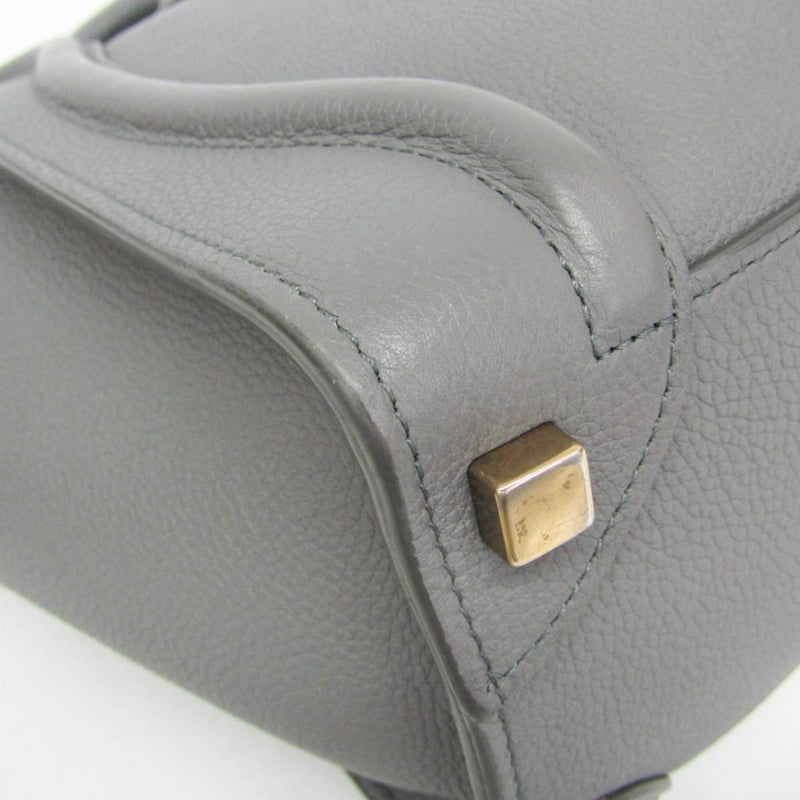 Celine Luggage Smooth Leather Gray Bag