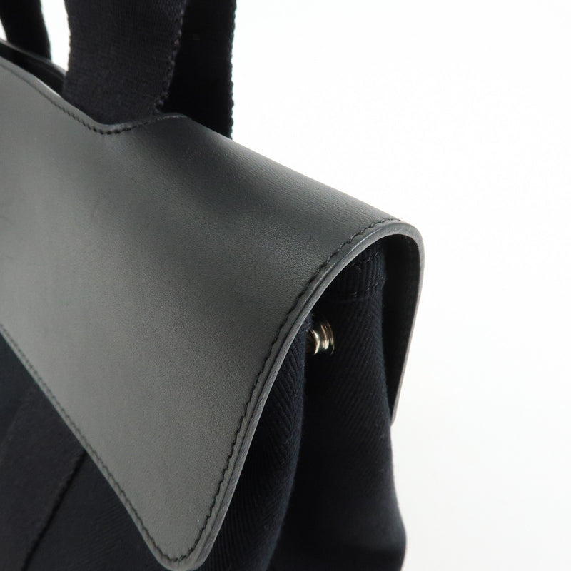 Hermes Valparaiso Toile And Leather Black Canvas Bag
