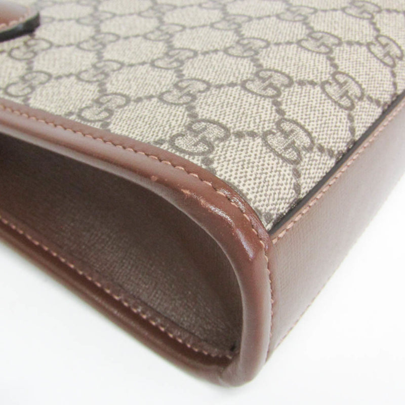 Gucci Interlocking G Patch Gg Coated Canvas Beige Bag