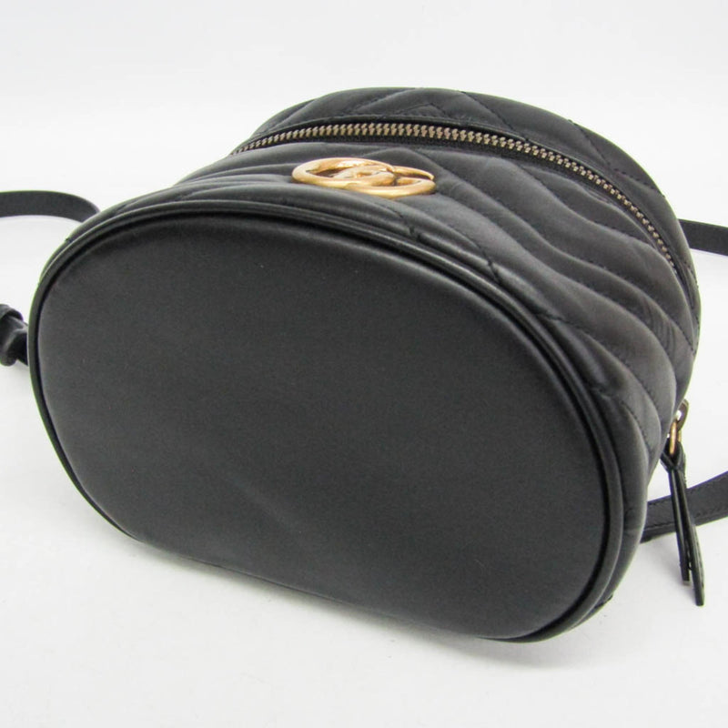 Gucci Gg Marmont Vanity Matelasse Leather Black Bag