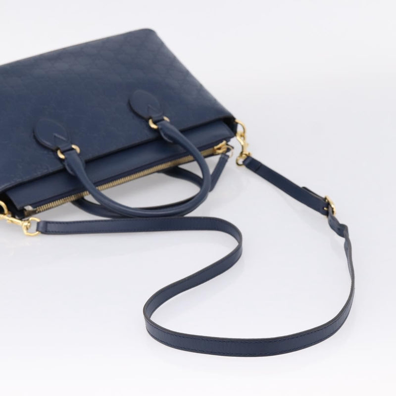 Gucci Linea A Convertible Guccissima Leather Navy Bag