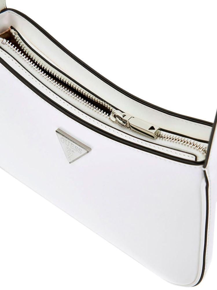 Guess Polyurethane Shoulder Bag — White